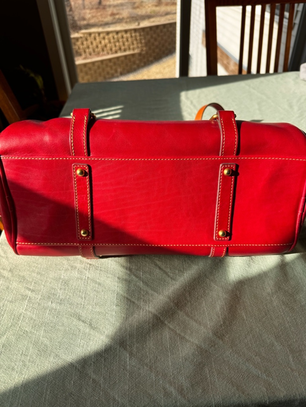 Dooney & Bourke Bright Red Florentine Satchel Large - Picture 4 of 9